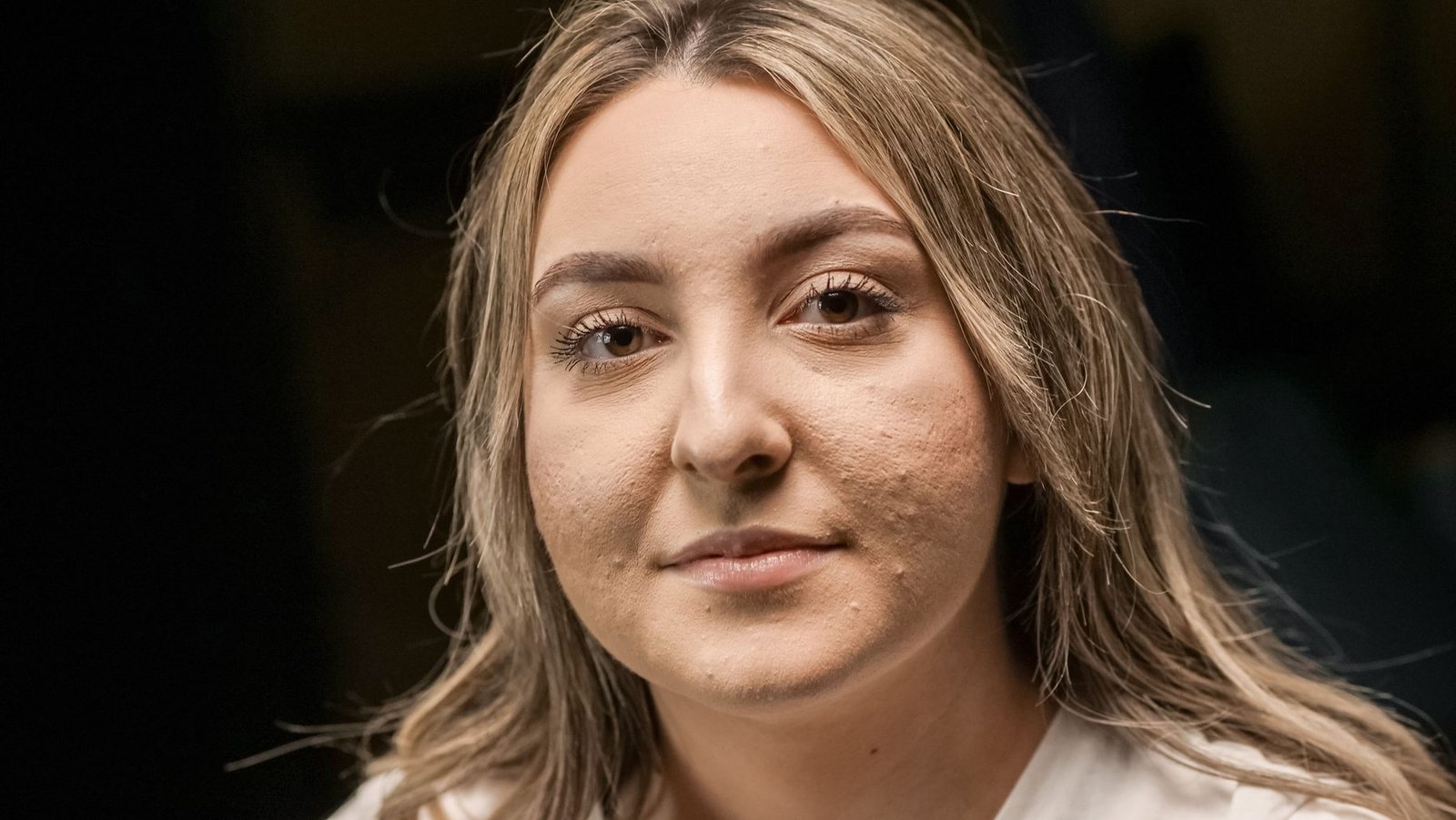 Close-up natural skin portrait